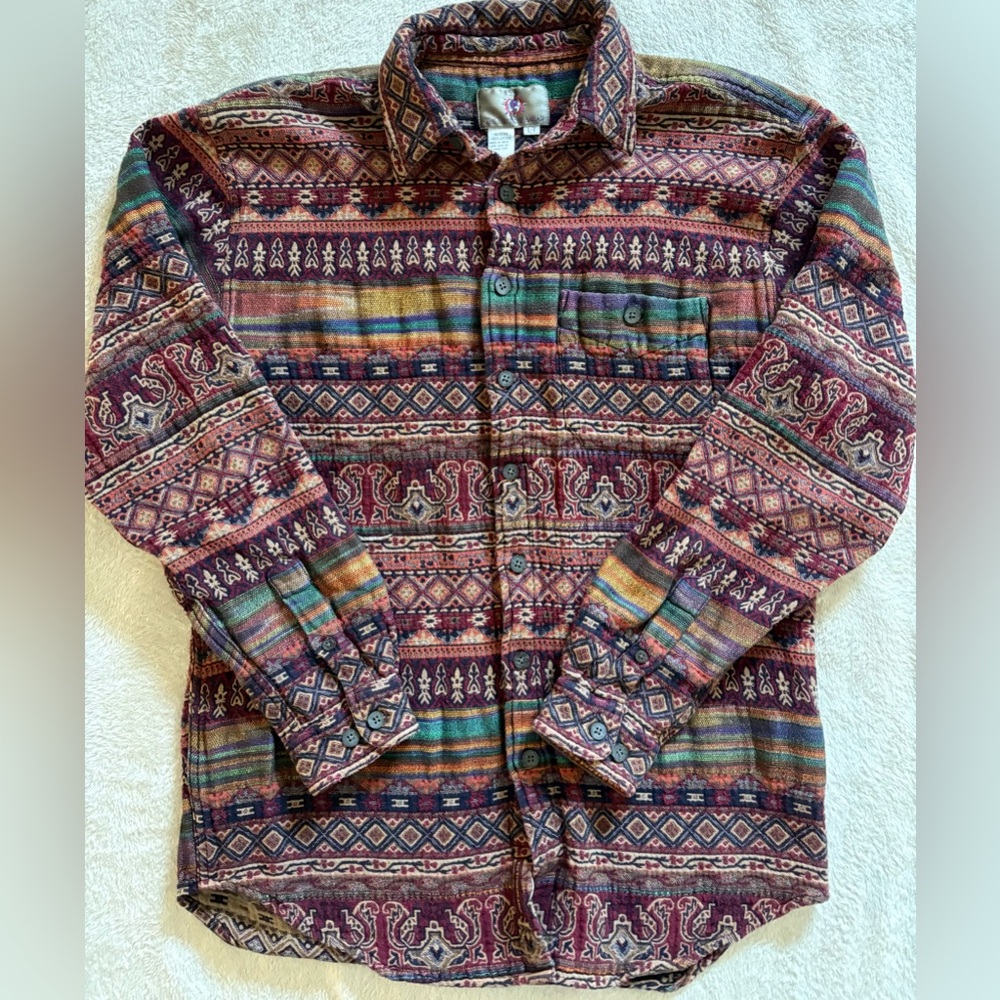 The Territory Ahead Vibrant Aztec Blanket Shirt (LT)